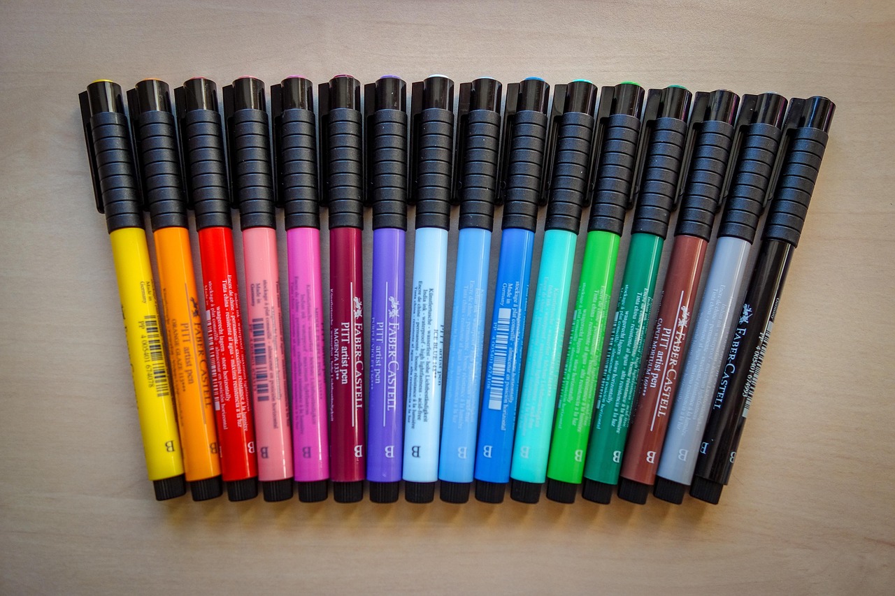 pens  colorful  draw free photo