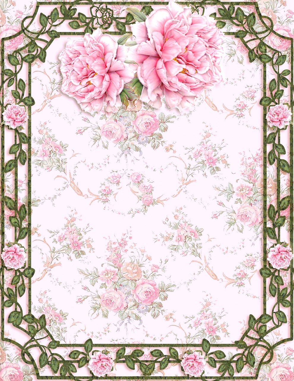 peony  shabby chic  scrapbook free photo