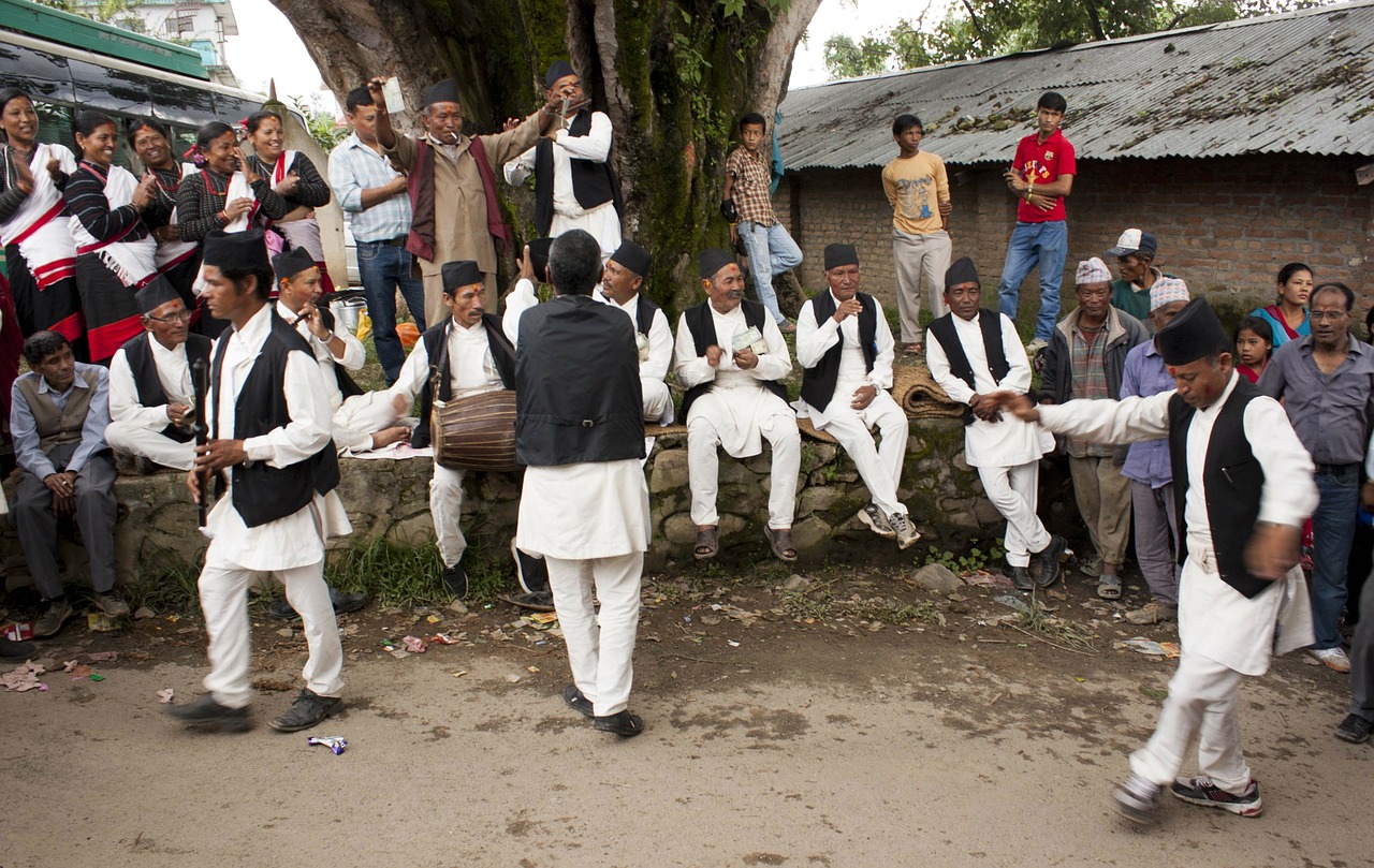people folk dance newari culture free photo