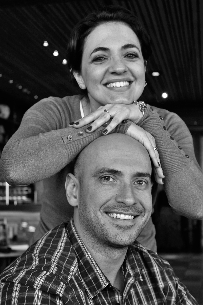 people smiles black and white free photo