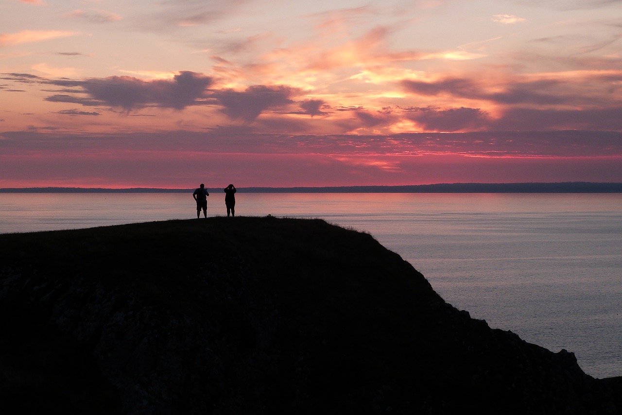 people sunset red free photo