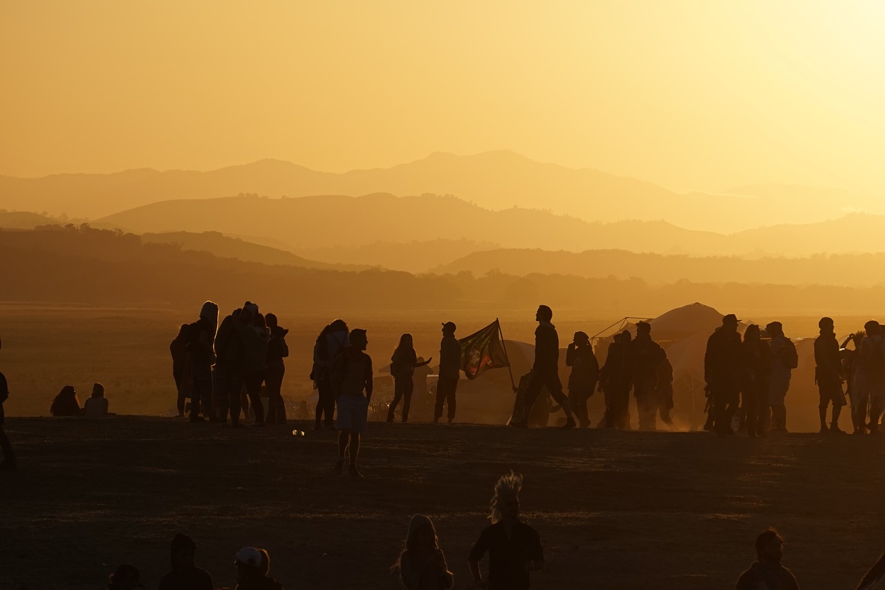 people crowd mountain free photo