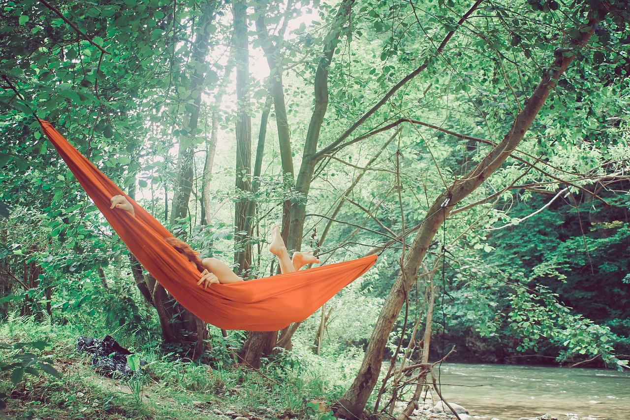 people woman hammock free photo