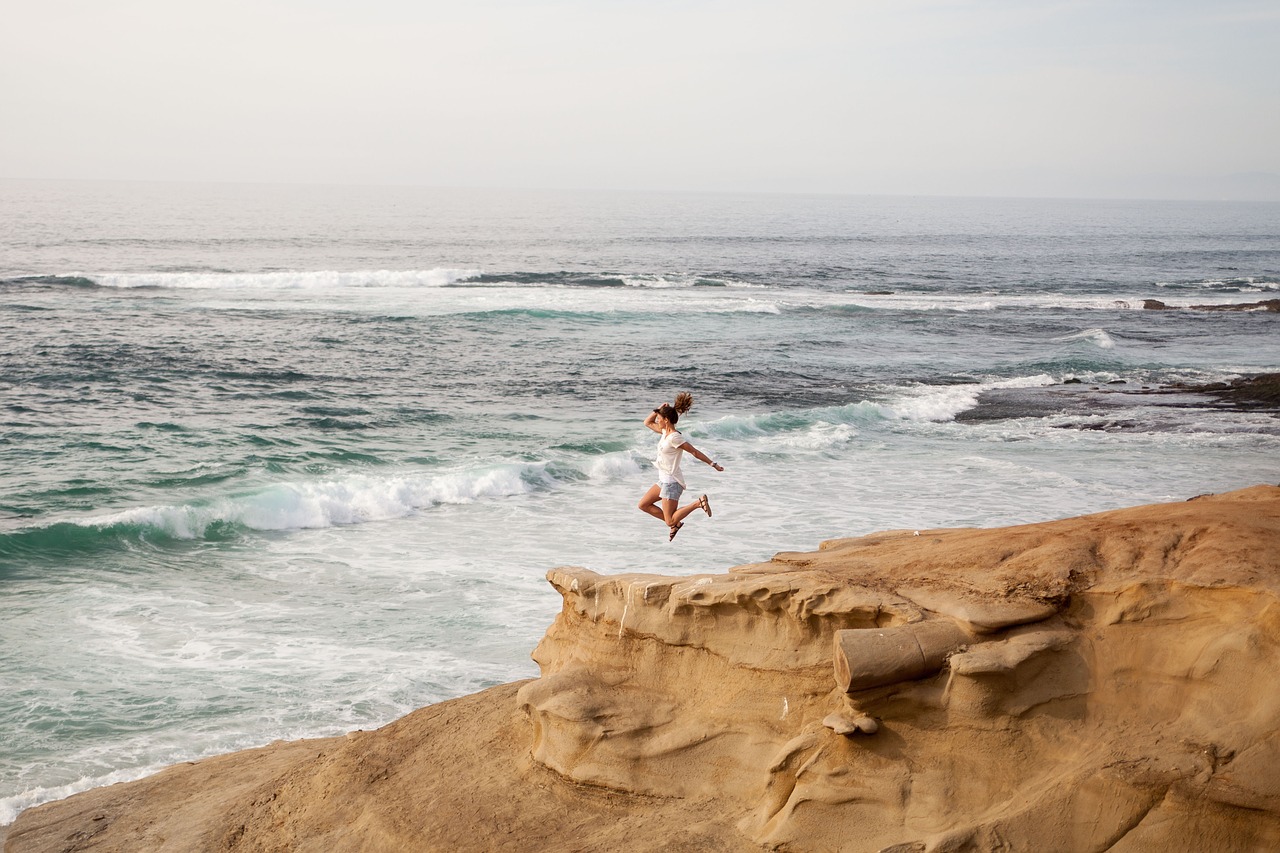 people woman jump free photo