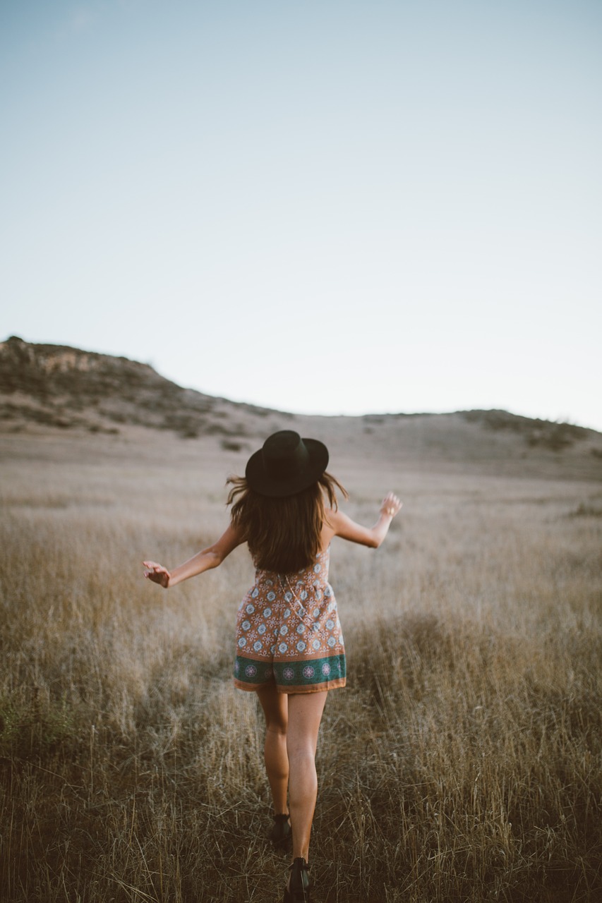 people girl walking free photo