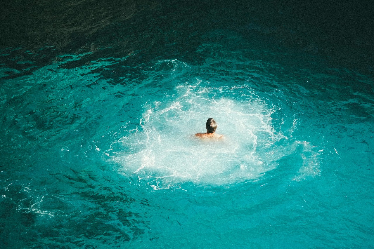 people man swimming free photo