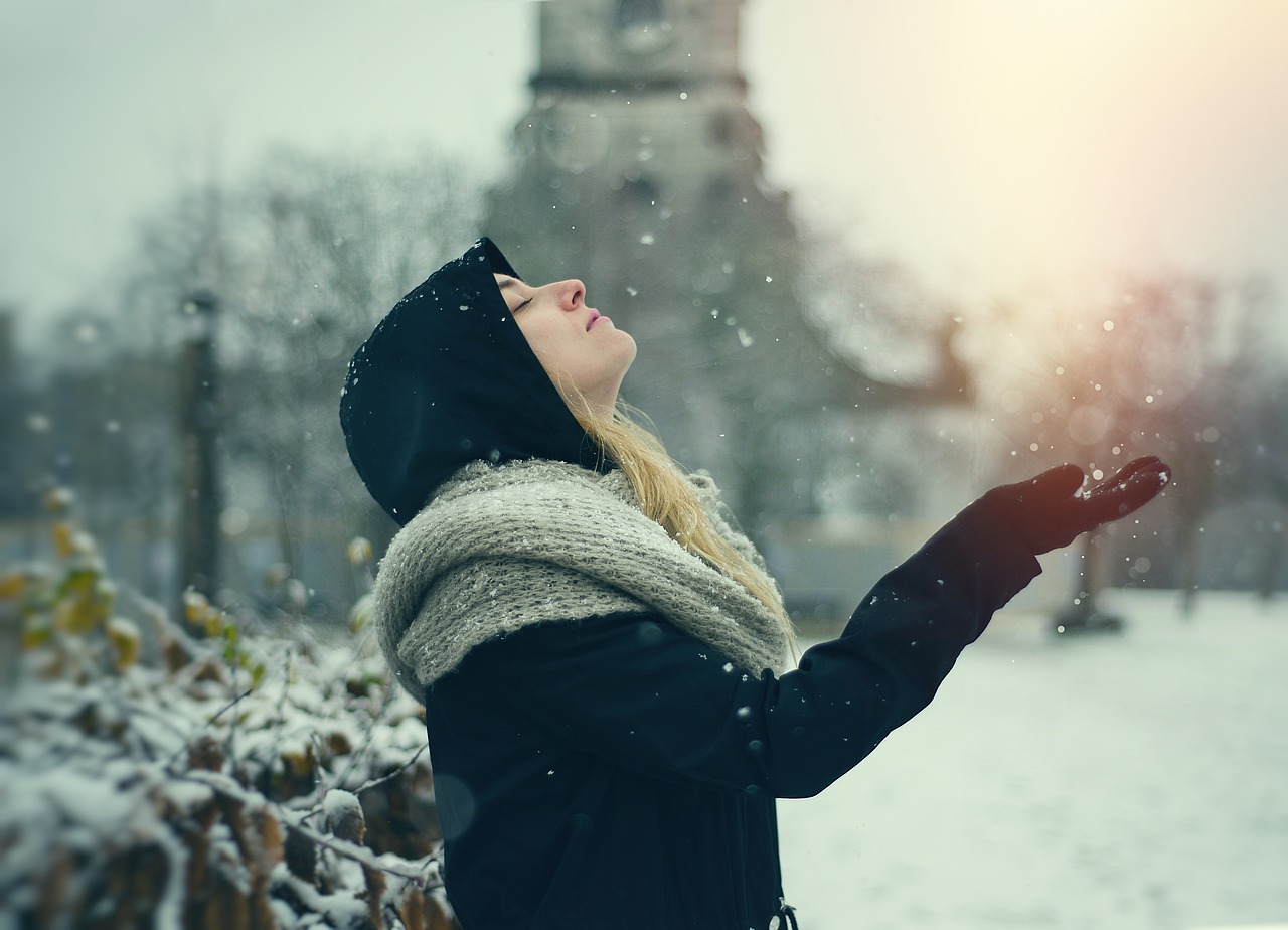 people outdoors winter free photo