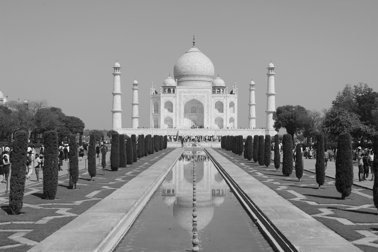 people  street  taj mahal free photo