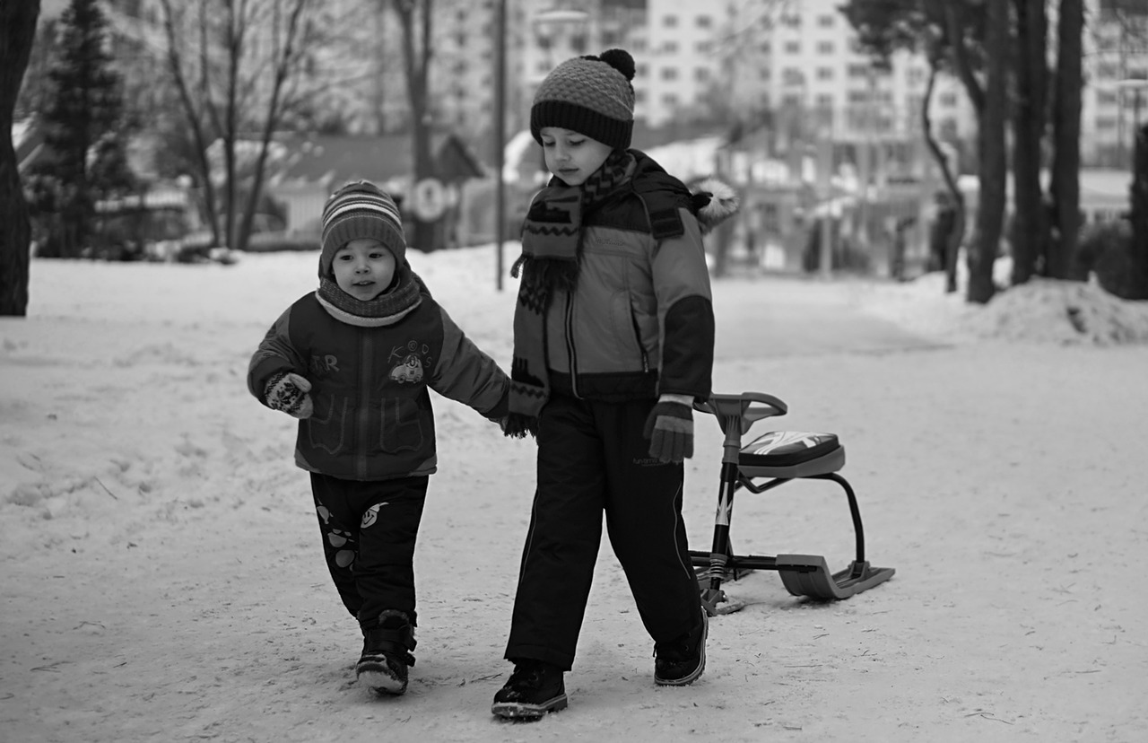 people  snow  winter free photo