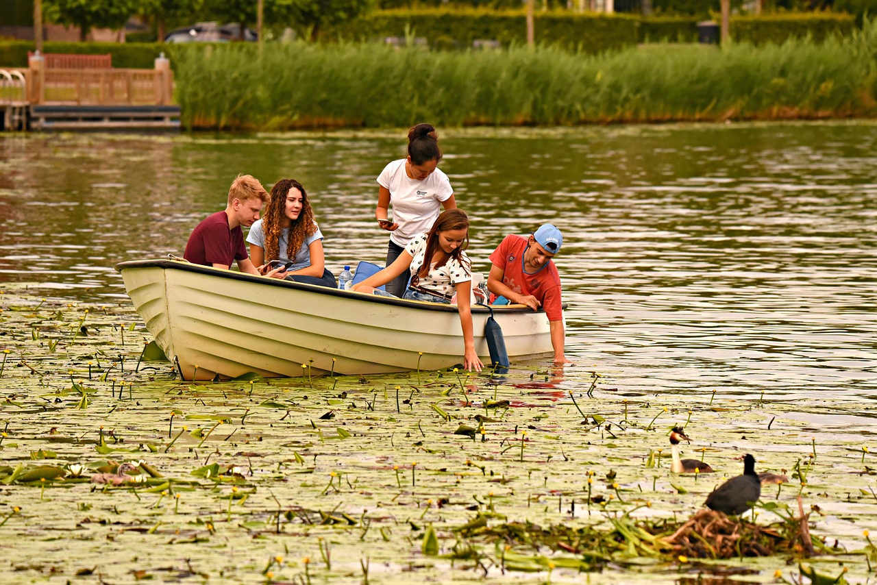 people  boat  water free photo