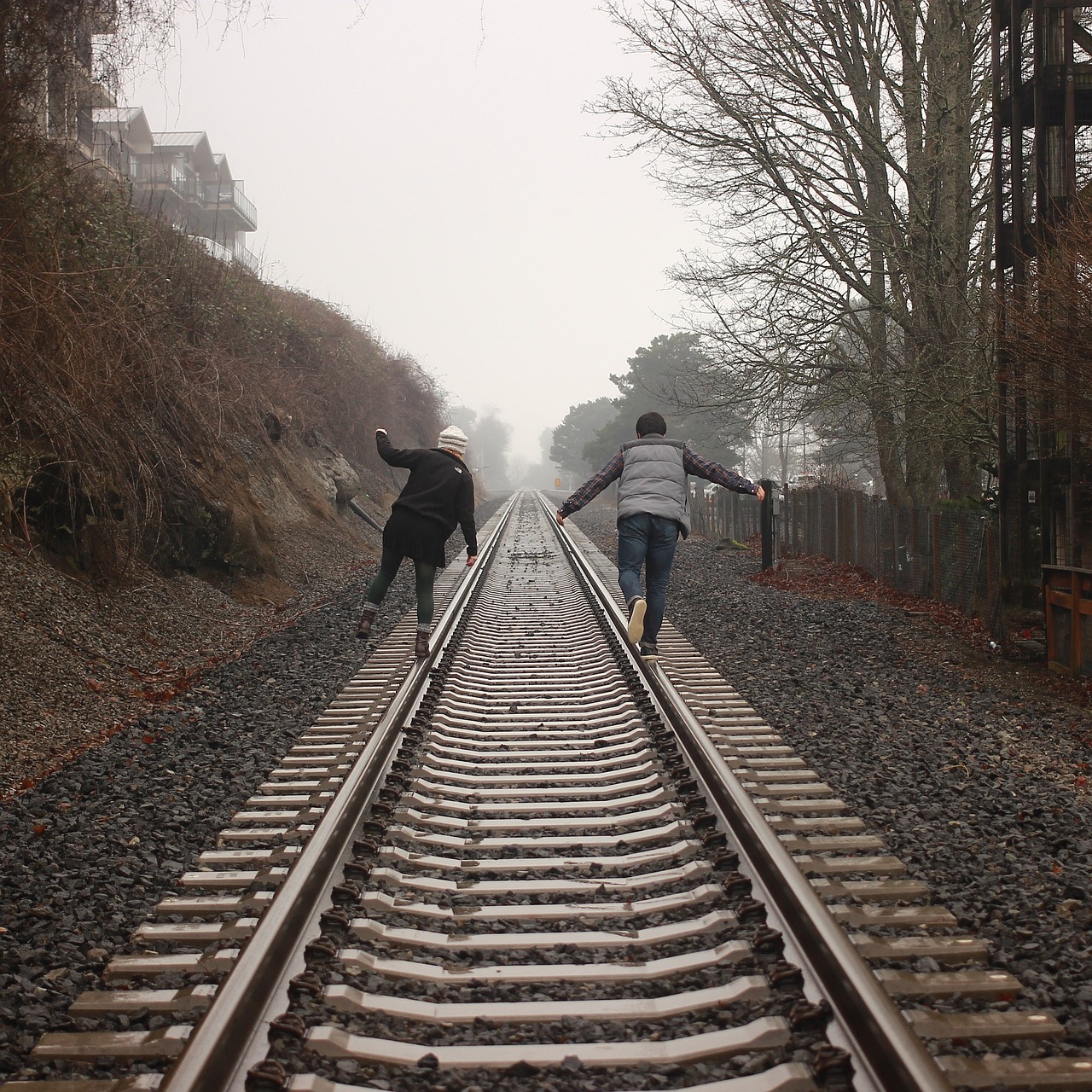 people train tracks railroad free photo