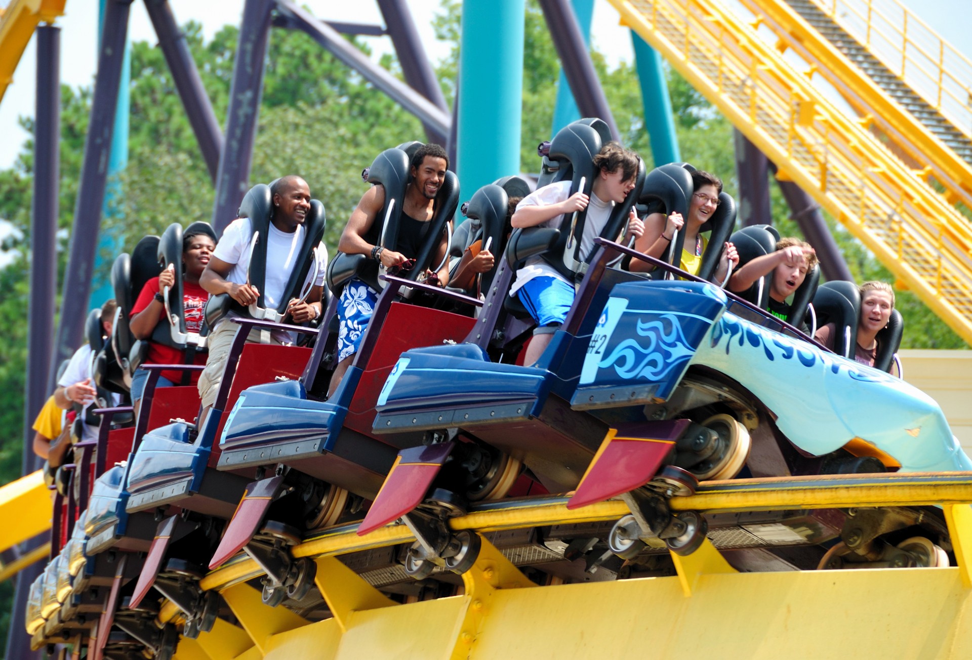 roller coaster ride amusement park free photo