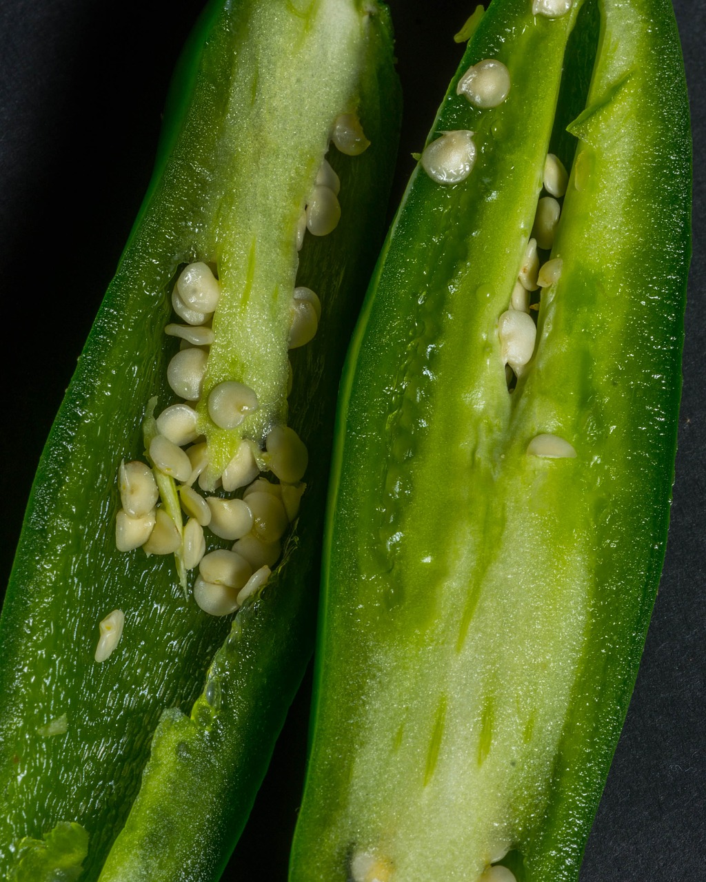 pepper detail with seeds free photo