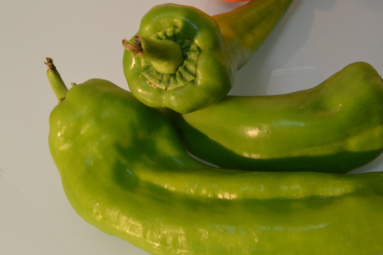 peppers green vegetable free photo