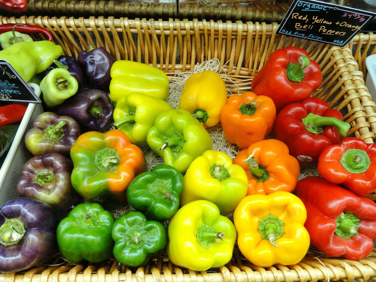 peppers food produce free photo
