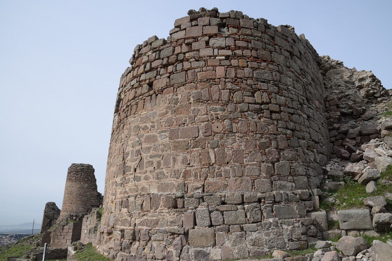 pergamon city gate ruin free photo