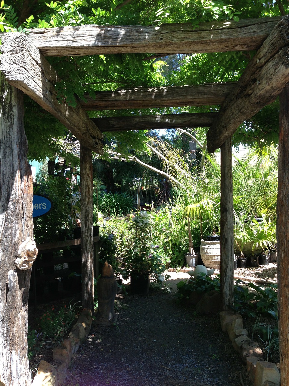 pergola rustic pergola garden walk free photo