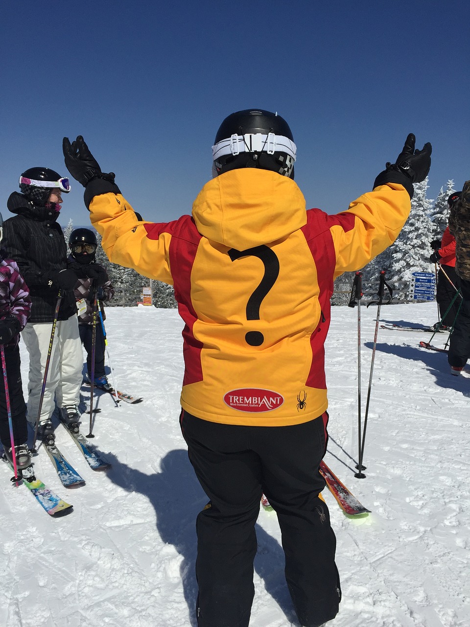 person skier question free photo