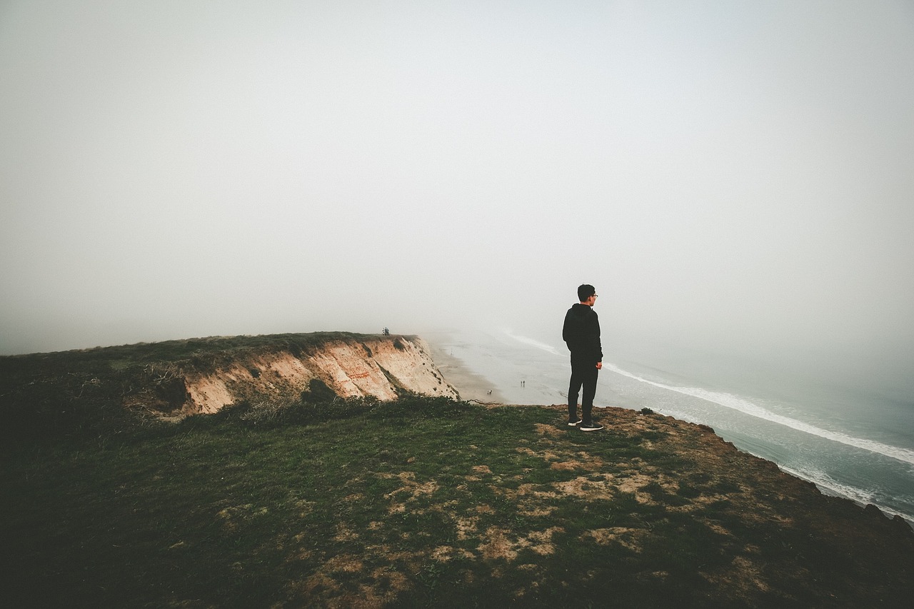 person standing looking free photo