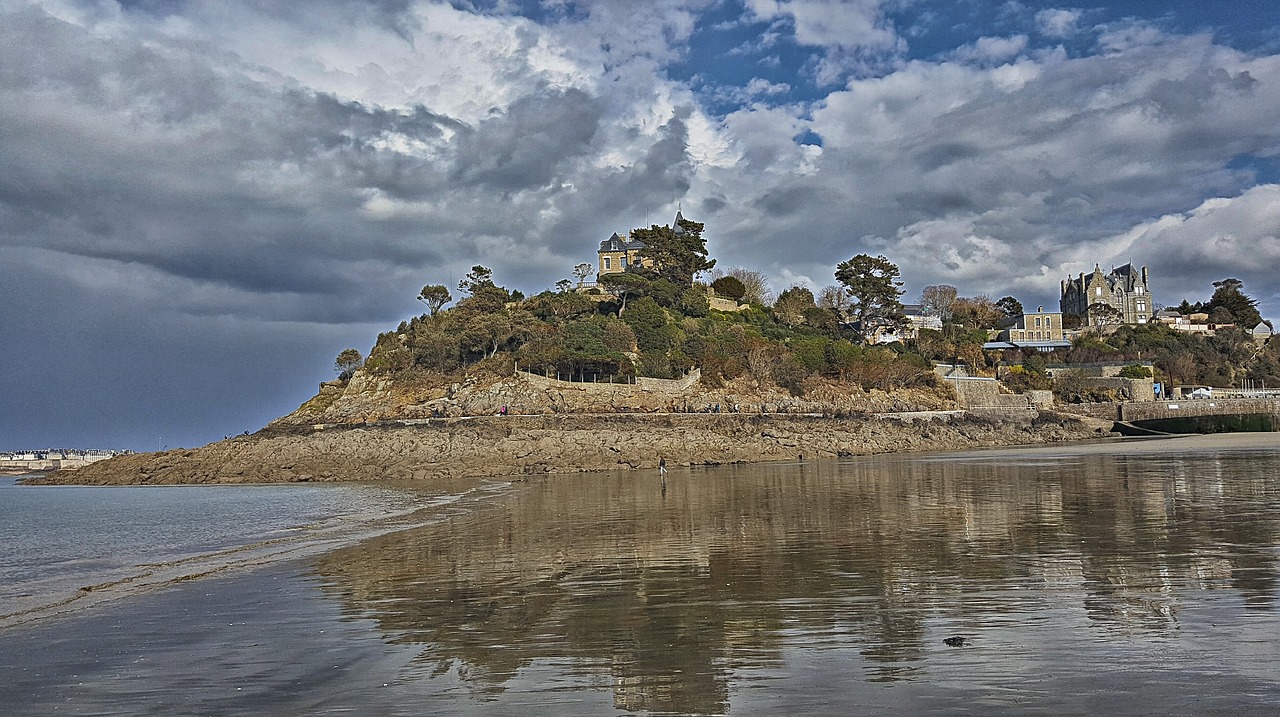 perspective dinard brittany reflections free photo