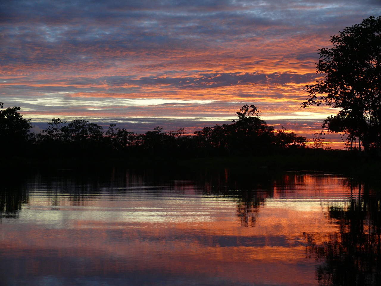 peru lagoon sunrise free photo