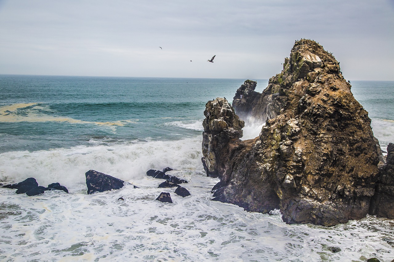 peru beach mountain free photo