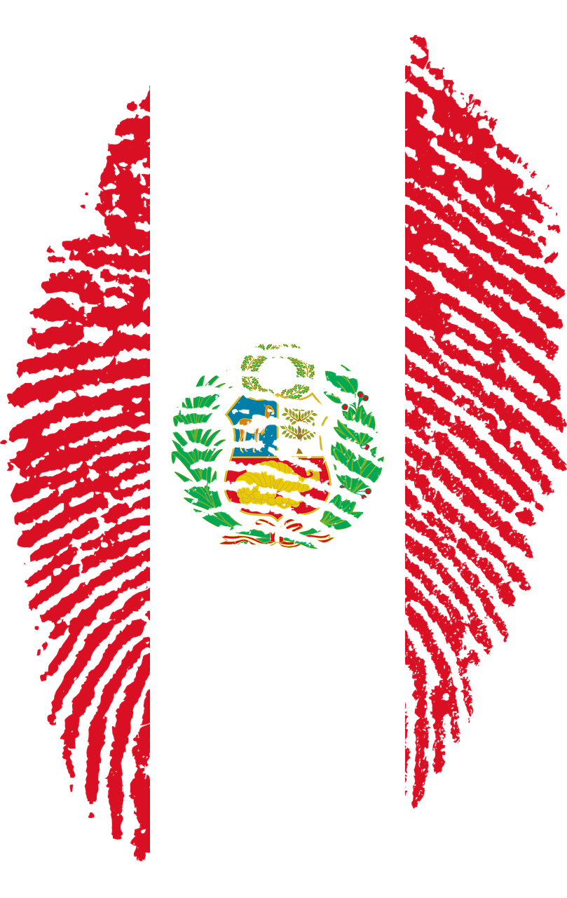 peru flag fingerprint free photo