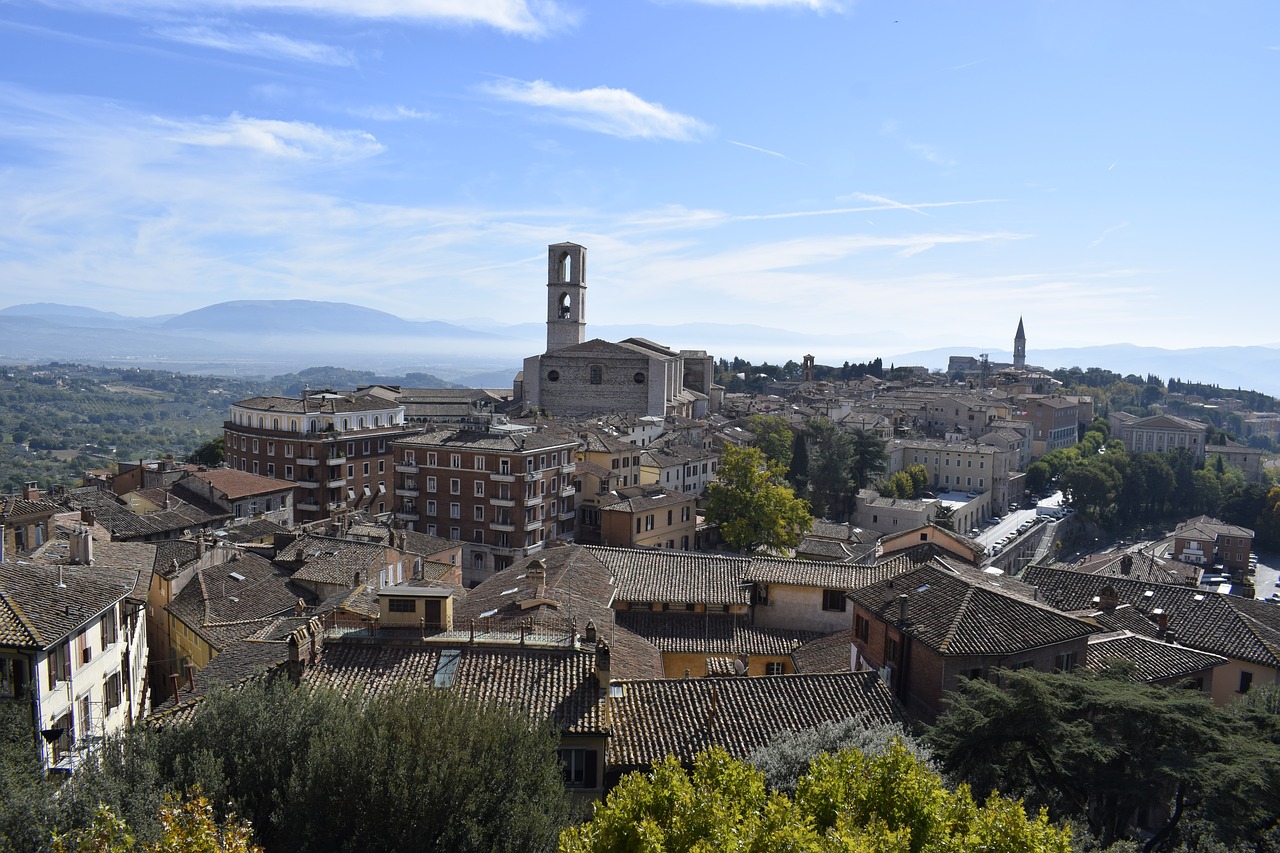 perugia umbria medieval village free photo