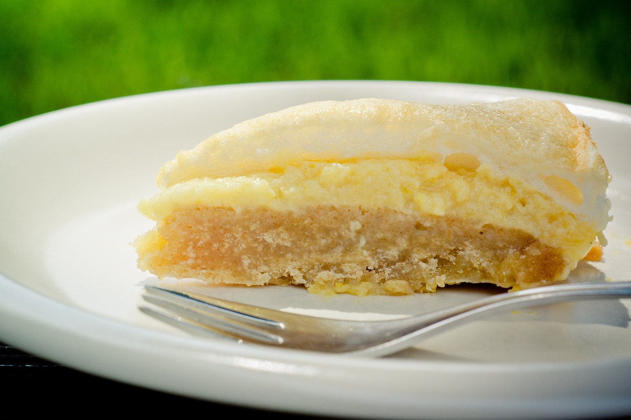 peruvian lemon cake piece of cake free photo
