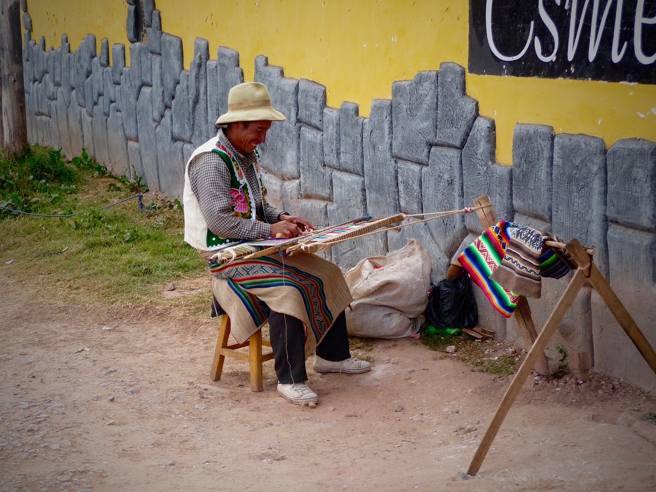 peruvian artist wall free photo