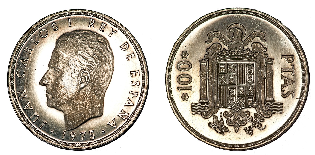 pesetas coins spain free photo