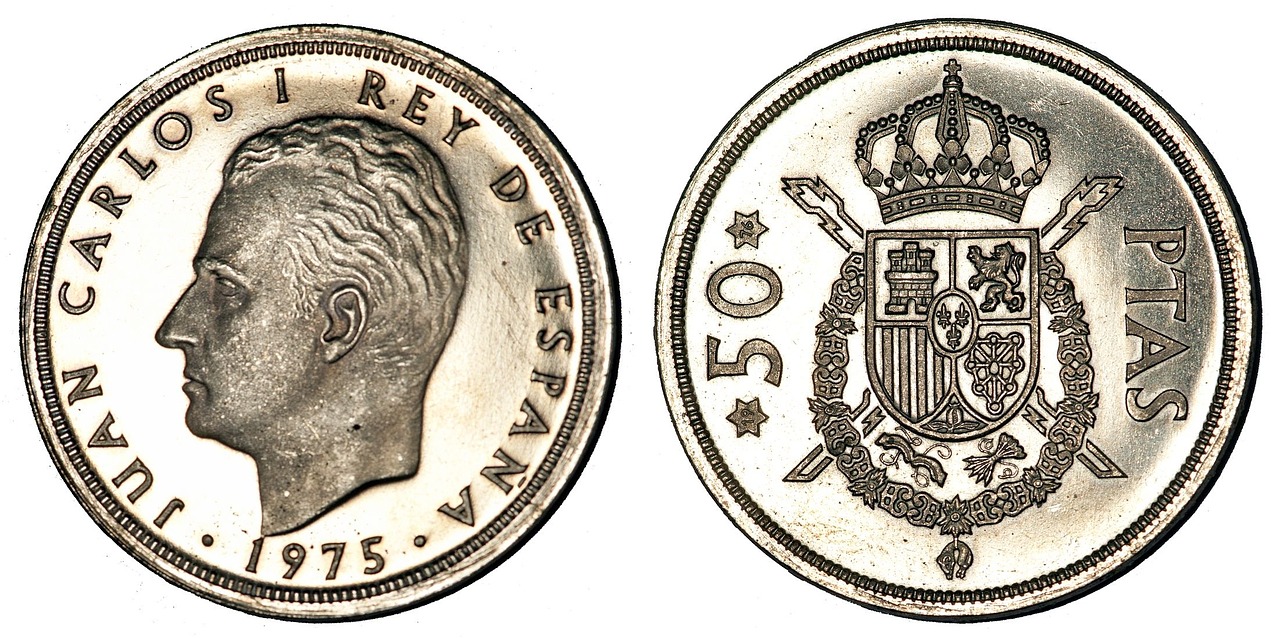 pesetas coins spain free photo