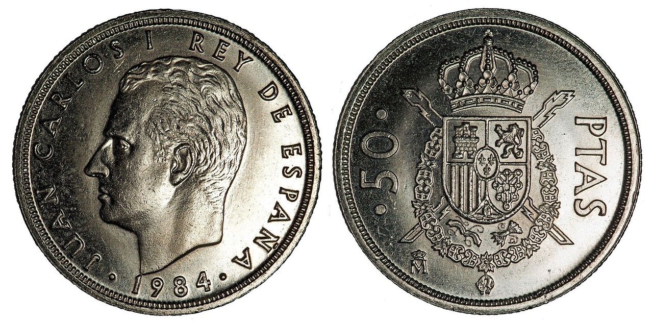 pesetas coins spain free photo