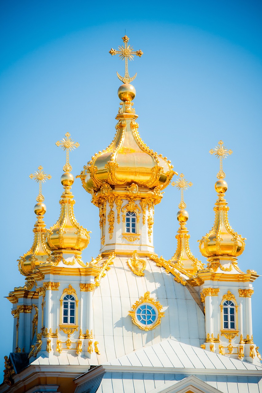 peterhof dome st petersburg russia free photo