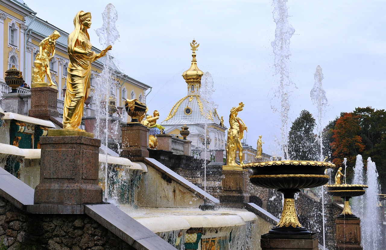 peterhof parks fountains free photo