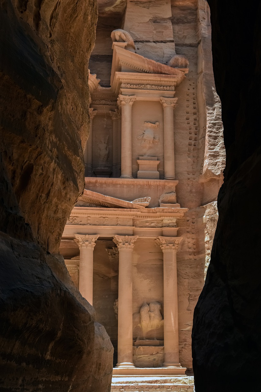 petra  jordan  canyon free photo