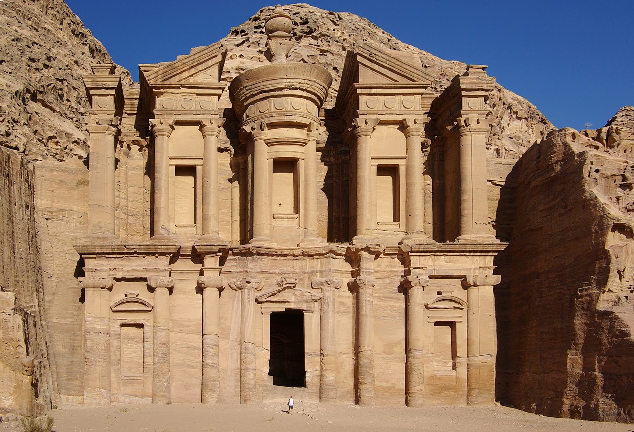 petra jordan historical archaeological free photo