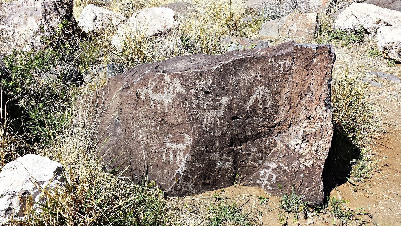 petroglyph rock native american free photo