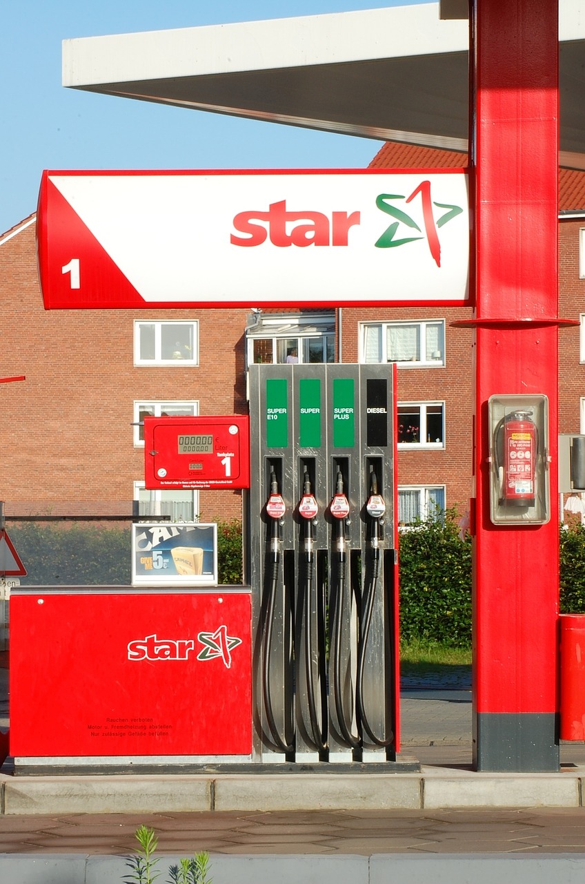 petrol stations red traffic free photo