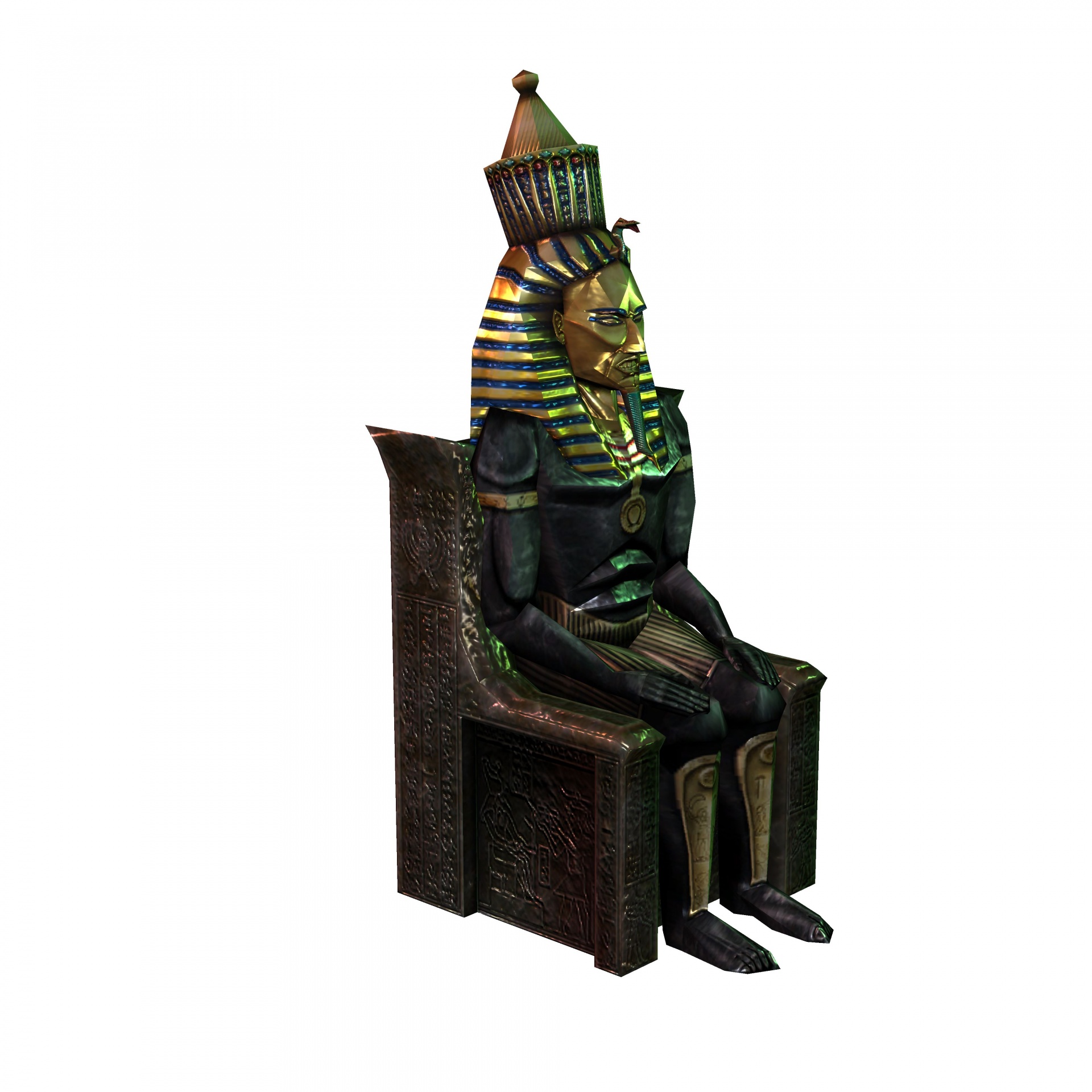 pharaoh sitting throne free photo