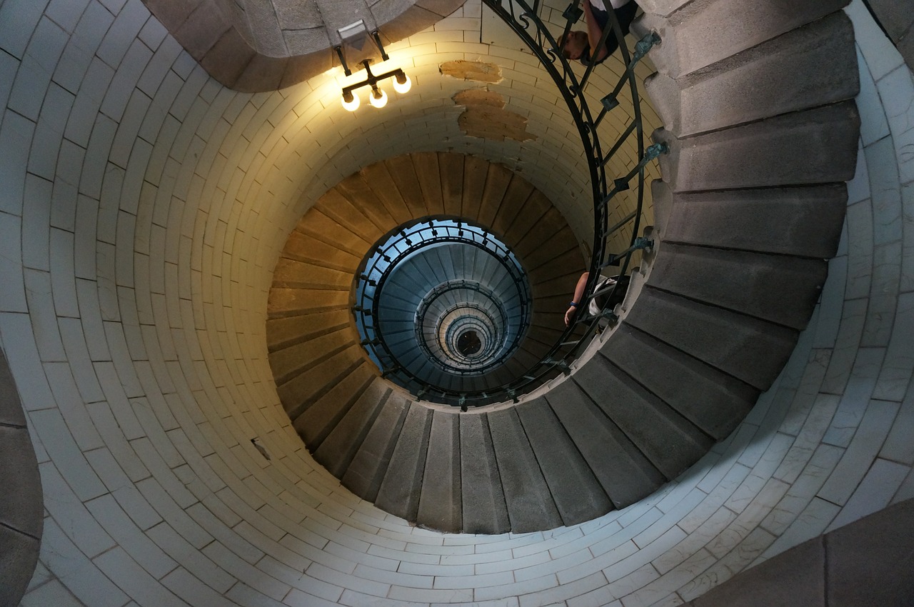 phare d ' eckmul lighthouse staircase free photo