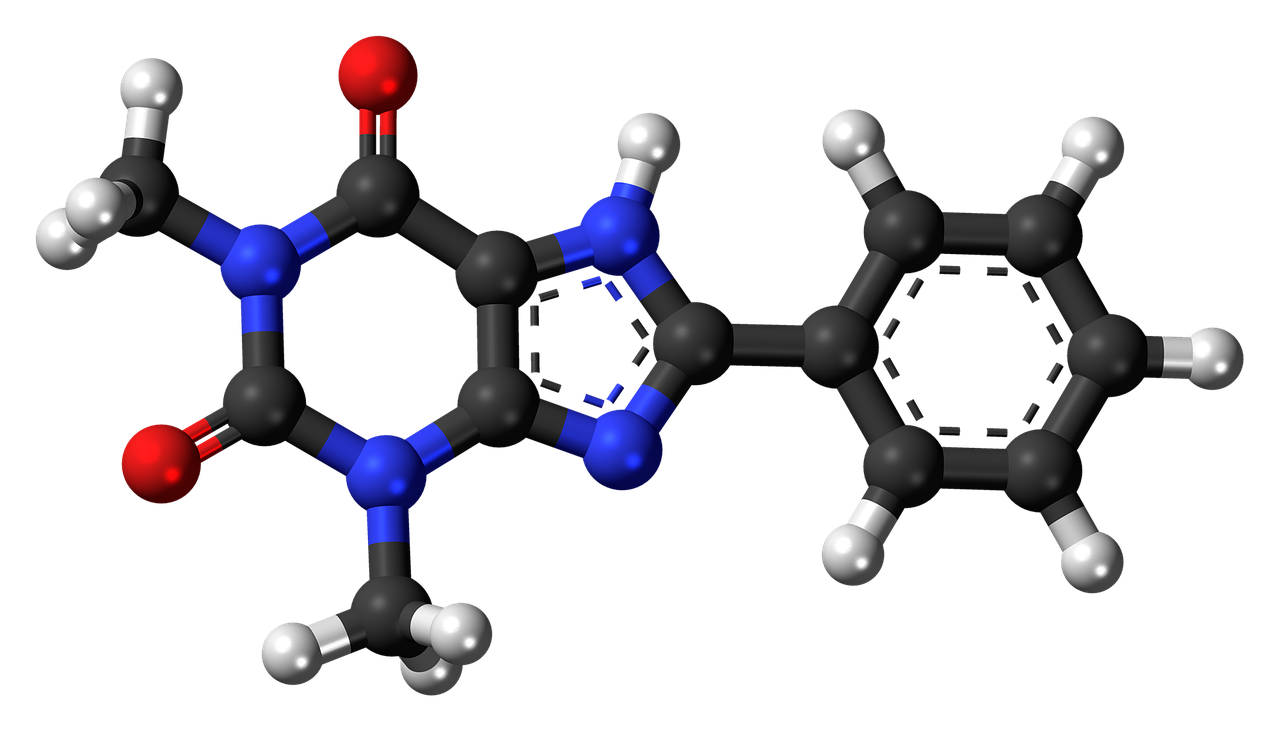 phenyltheophylline molecule model free photo