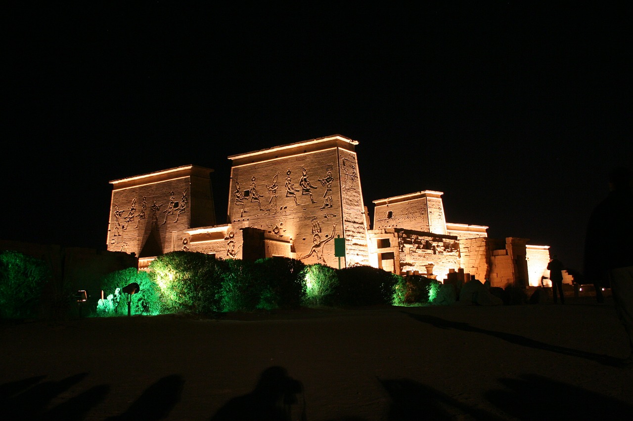 philae egyptian temple sound and light free photo