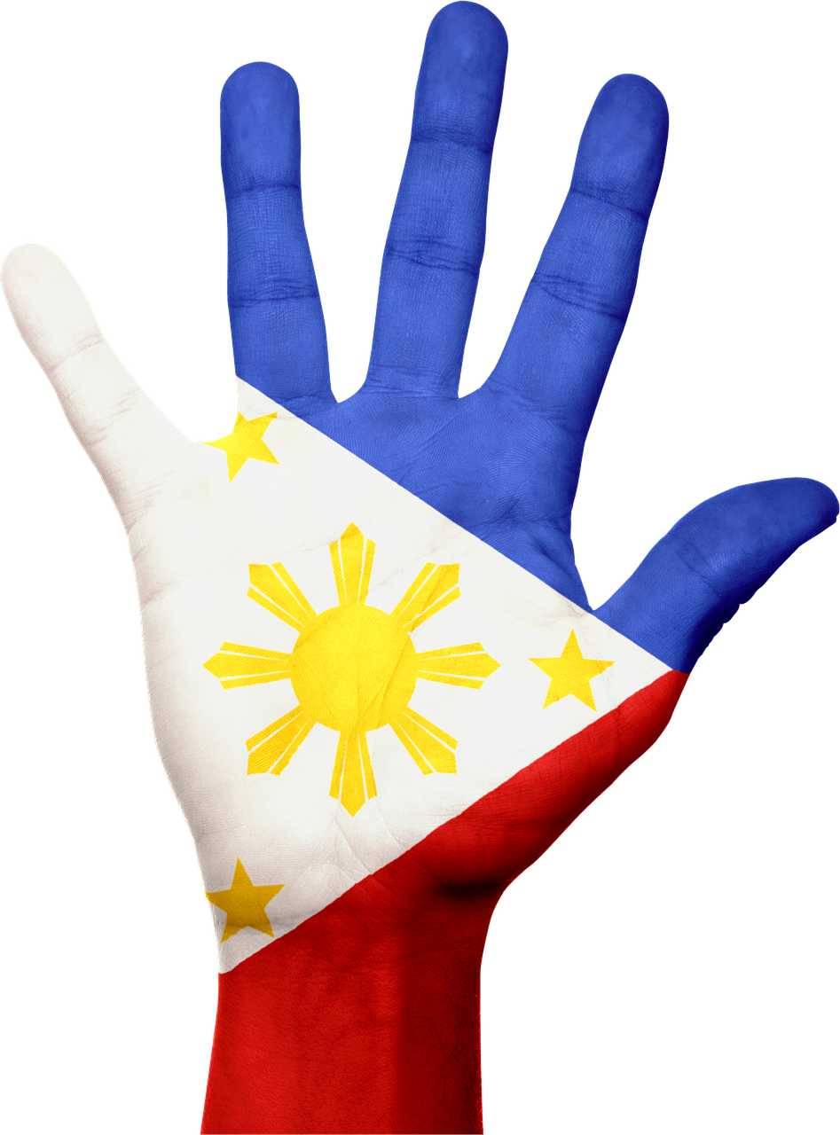 philippines flag hand free photo
