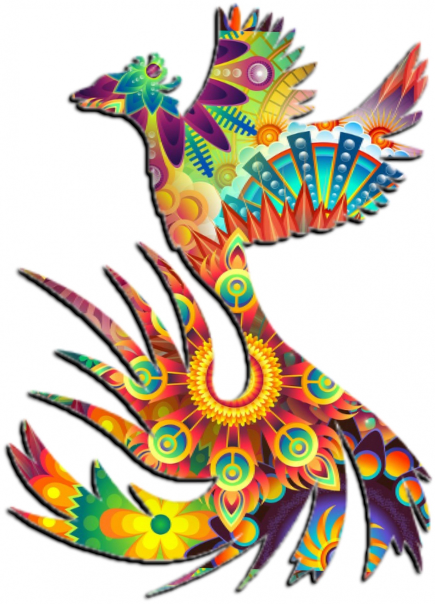 phoenix mythical colourful free photo