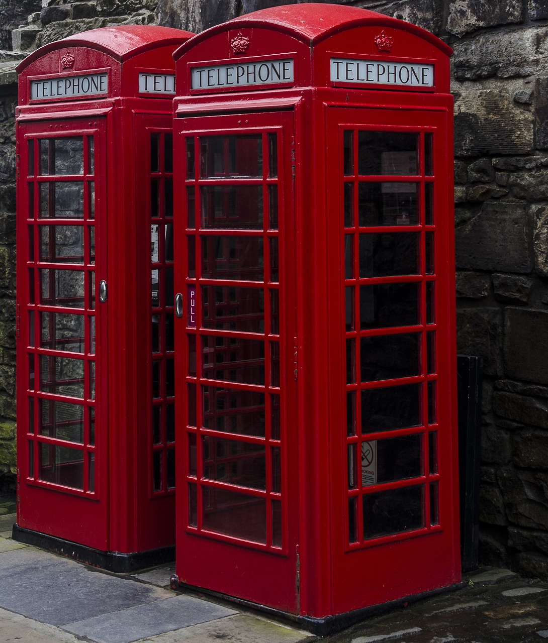 phone booth red scotland free photo