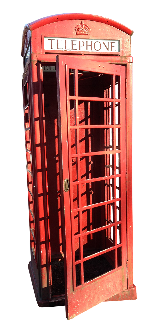 phone booth red england free photo