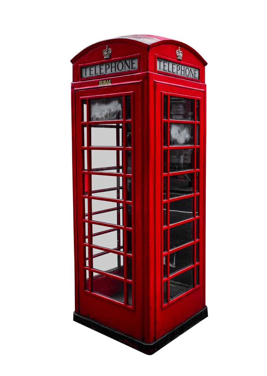 phone booth  english  isolated free photo