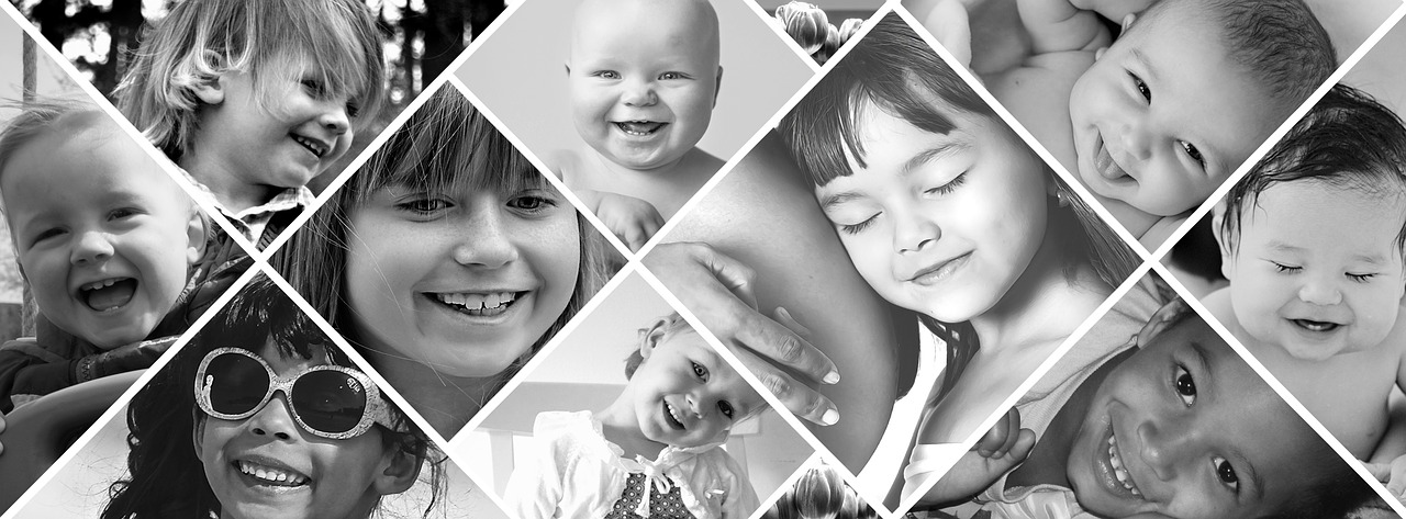 photo montage children laugh free photo