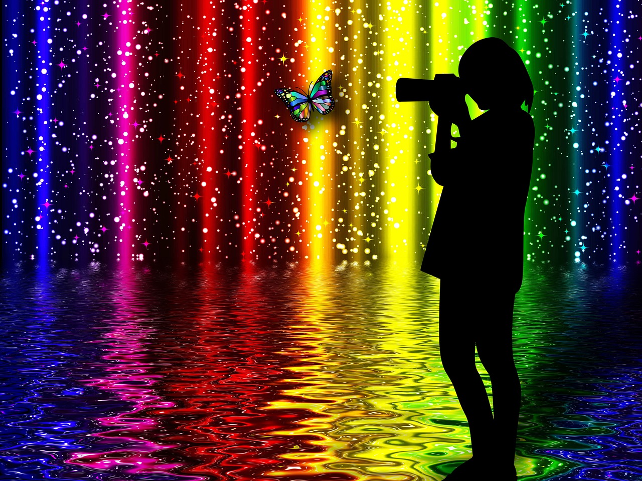 photographer  silhouette  colors free photo